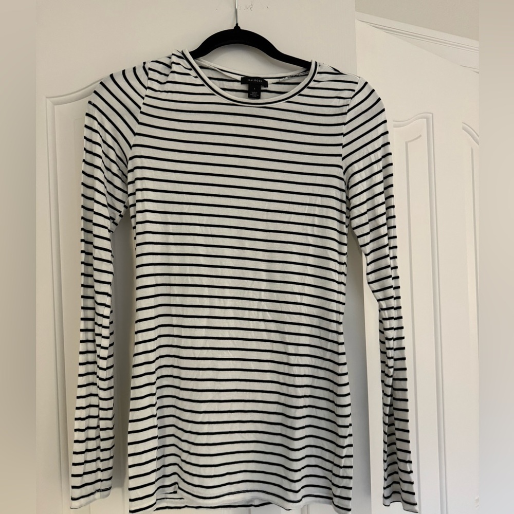 Halogen striped top size S excellent condition